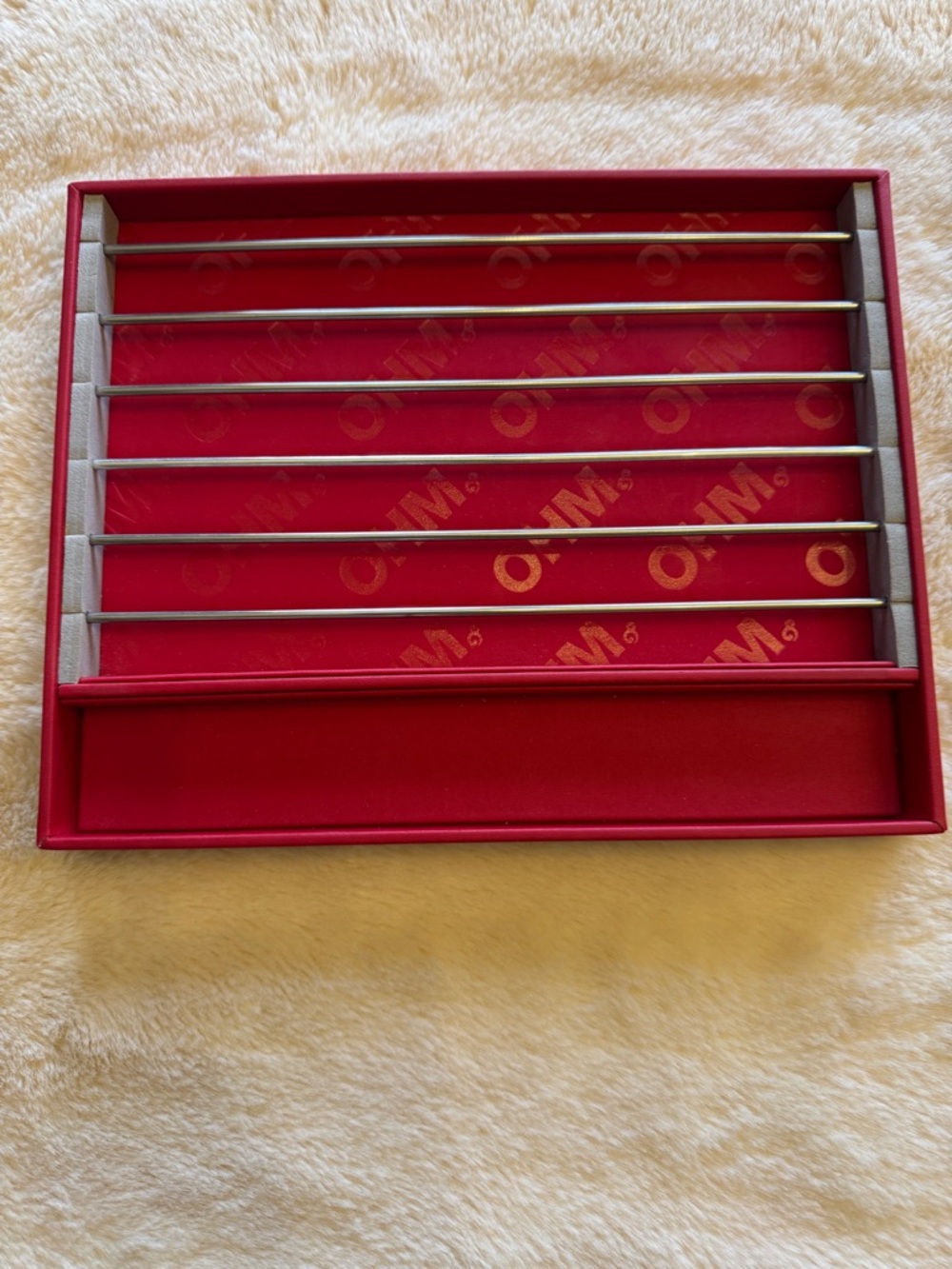 OHM Less Play More Bead Tray. Red. New.